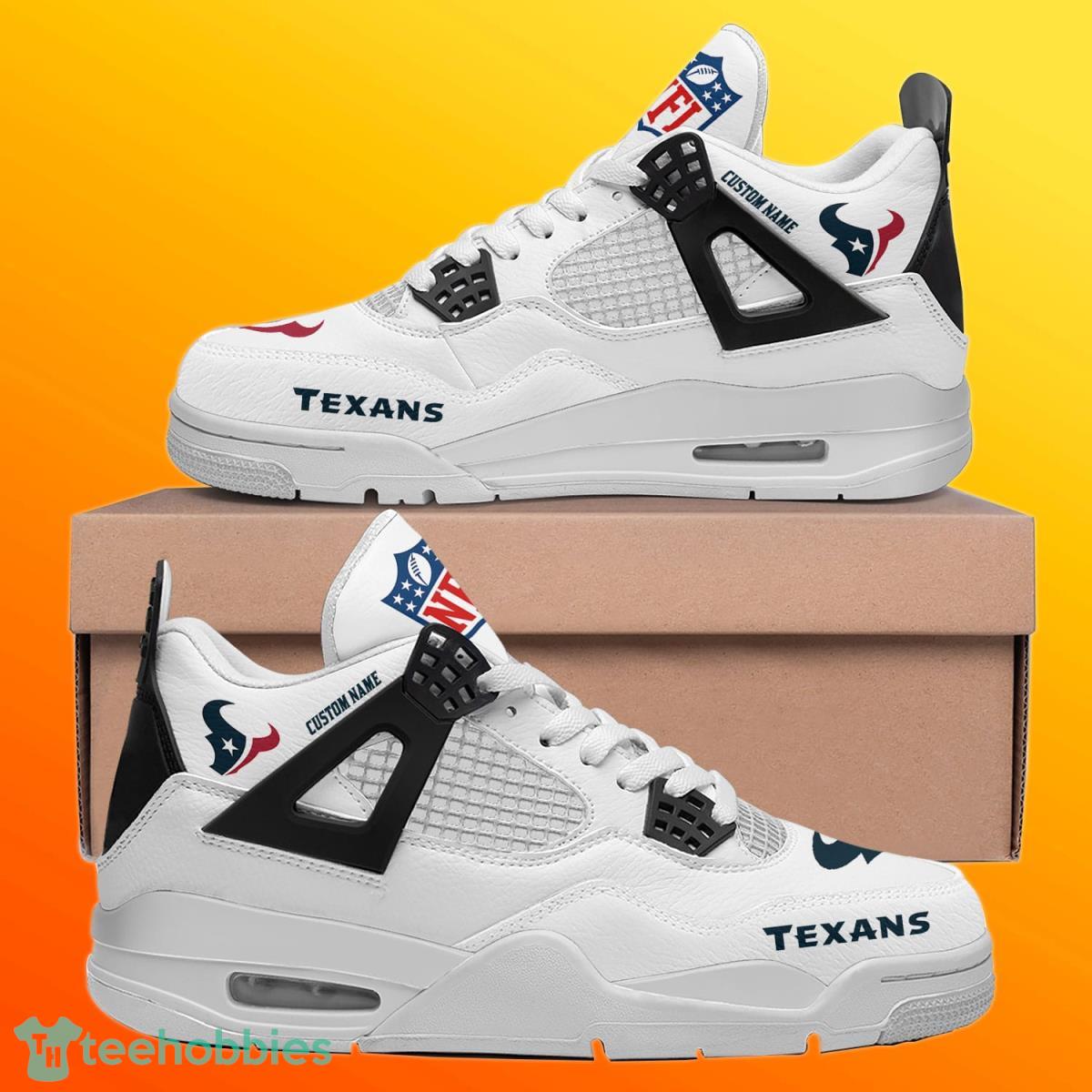 Houston Texans Personalized Name NFL Air Jordan 4 Trending Sneaker Style Gift For Fans Product Photo 1