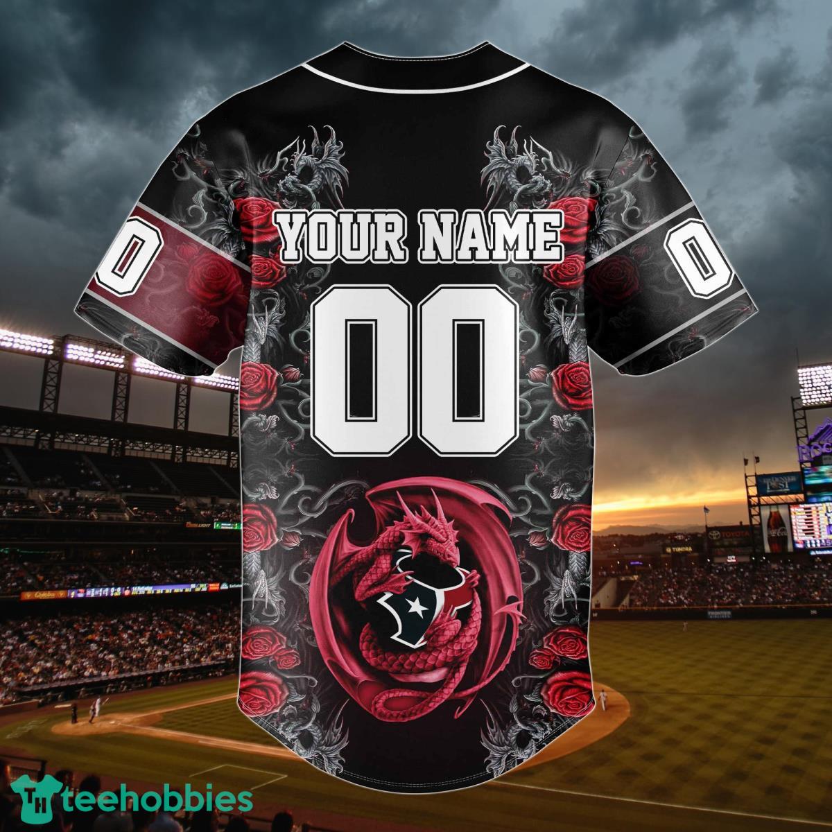 Houston Texans Custom Name Baseball Jersey NFL Shirt Best Gift For Fans