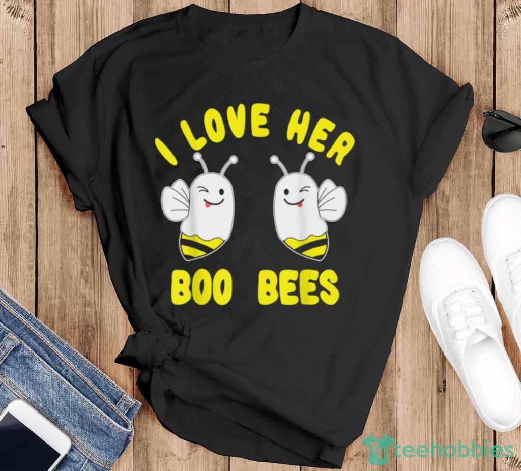 I Love Her Boo Bees Halloween Funny T Shirt Product Photo 1