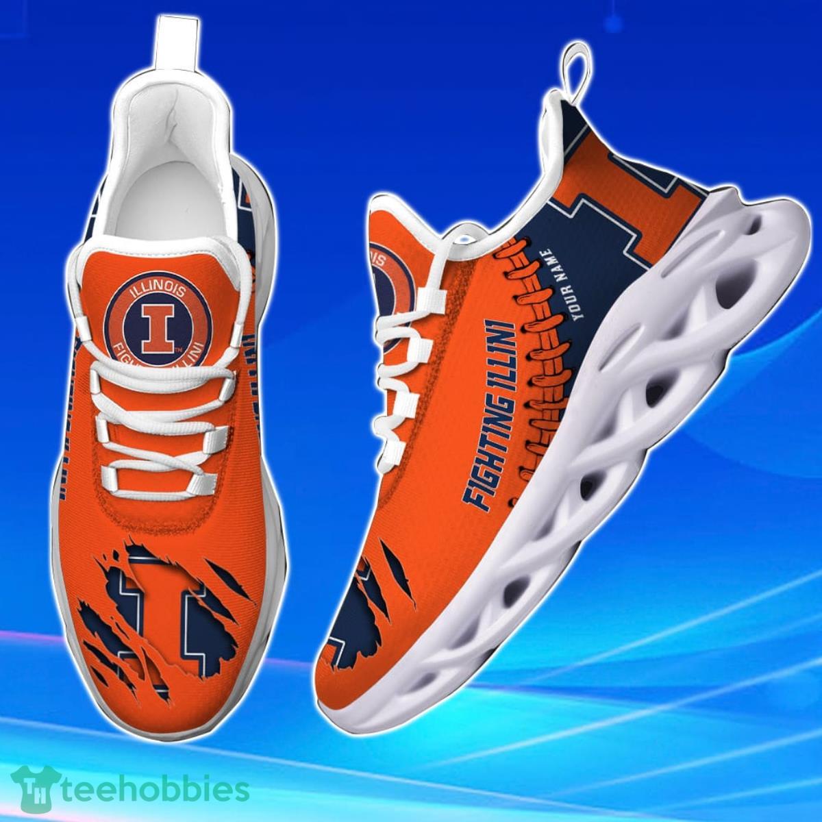 Illinois Fighting Illini Personalized Max Soul Shoes Unique Gift For Men And Women Fans Product Photo 2