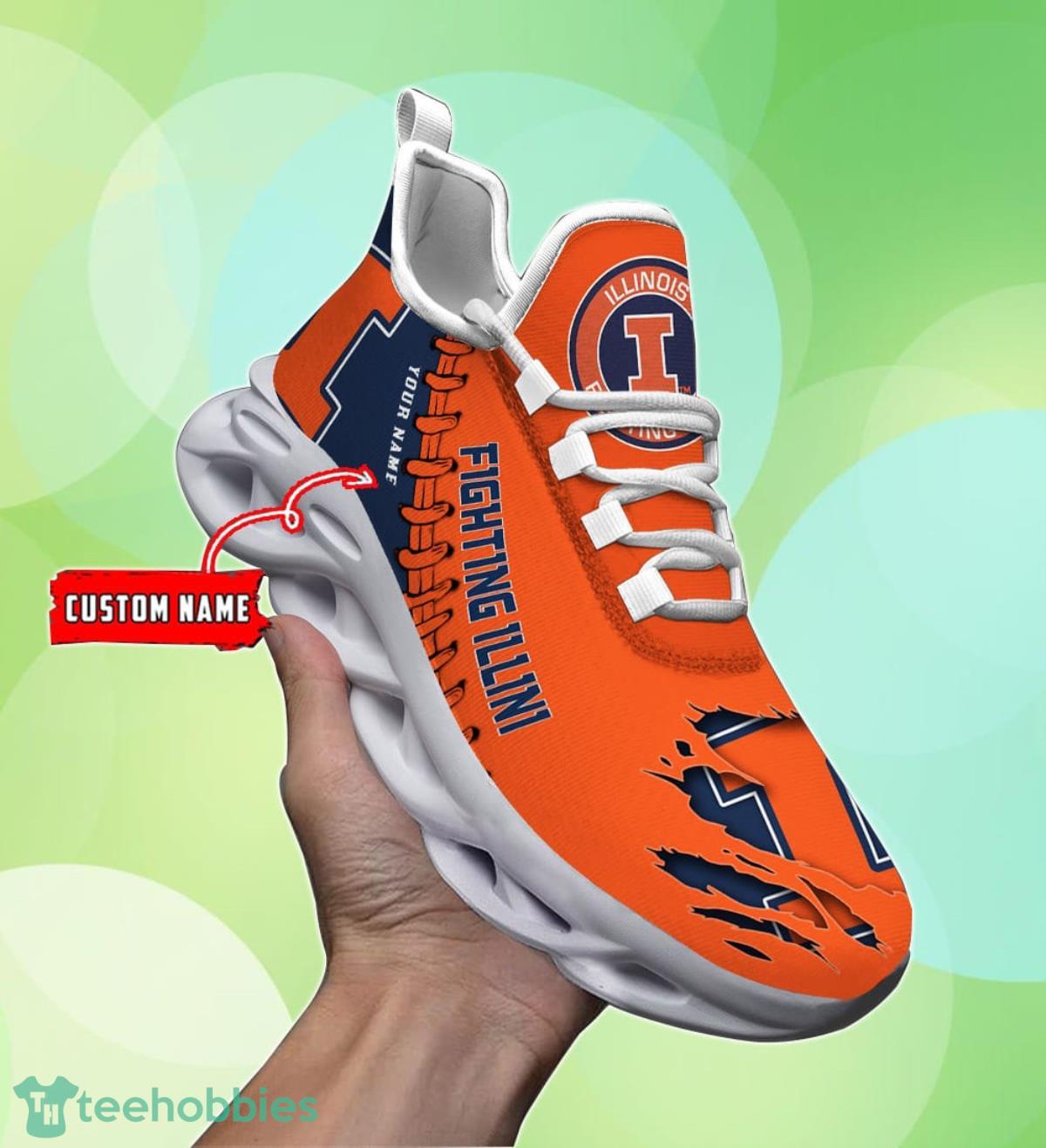 Illinois Fighting Illini Personalized Max Soul Shoes Unique Gift For Men And Women Fans Product Photo 1