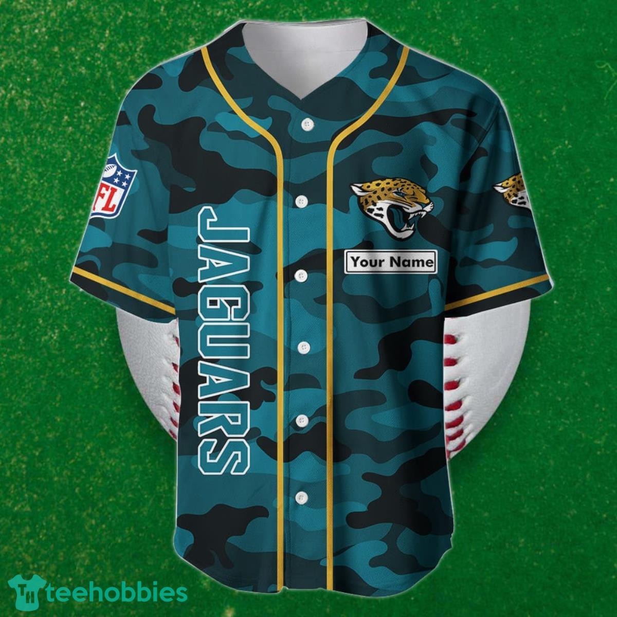 Jacksonville Jaguars-NFL BASEBALL JERSEY CUSTOM NAME AND NUMBER