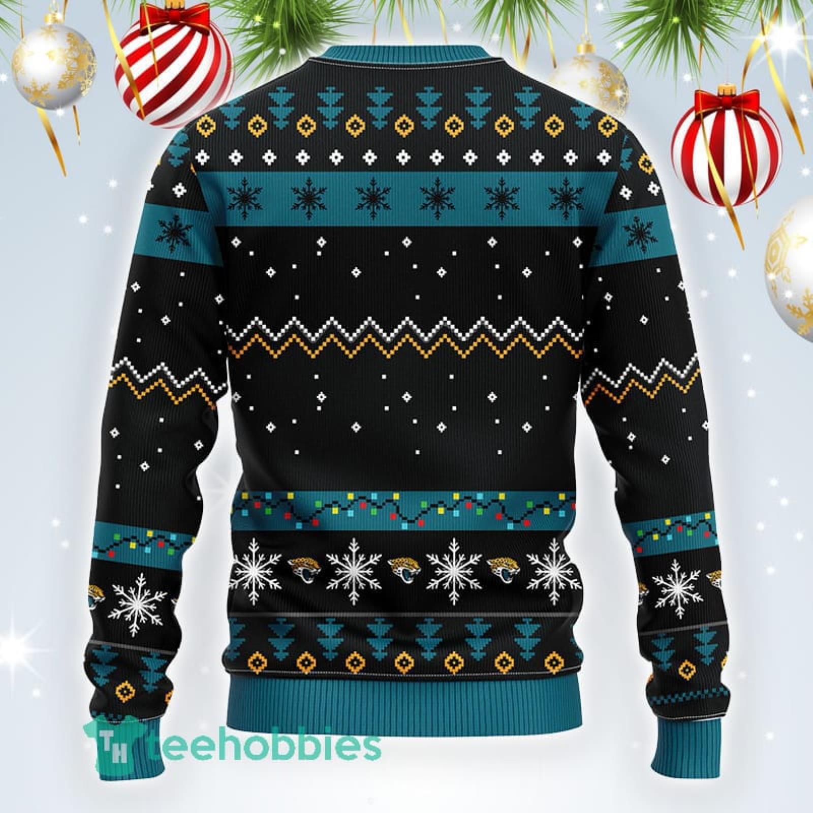 NFL Jacksonville Jaguars Blue Celebrate AOP Ugly Christmas Sweater