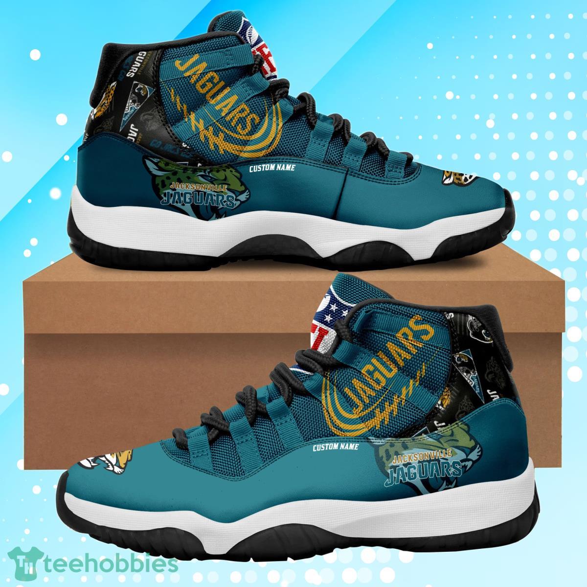 Jacksonville Jaguars NFL Air Jordan 13 Sneakers - Banantees