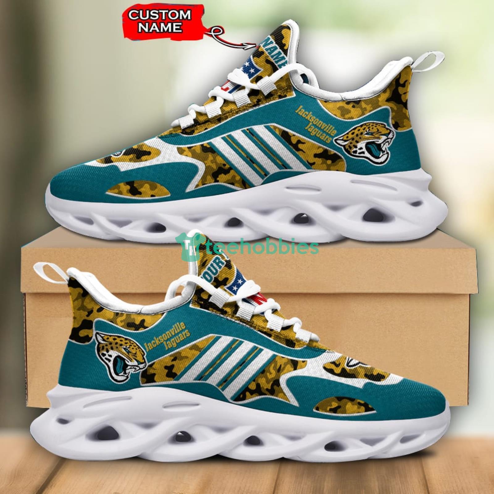 Jacksonville Jaguars Personalized Name NFL Max Soul Shoes Men And