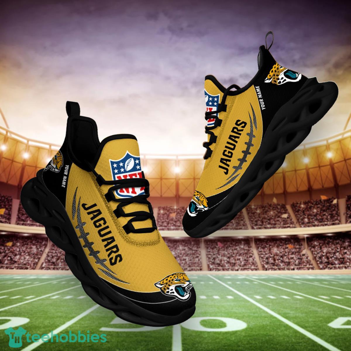 Jacksonville Jaguars Personalized Name NFL Max Soul Shoes Men And