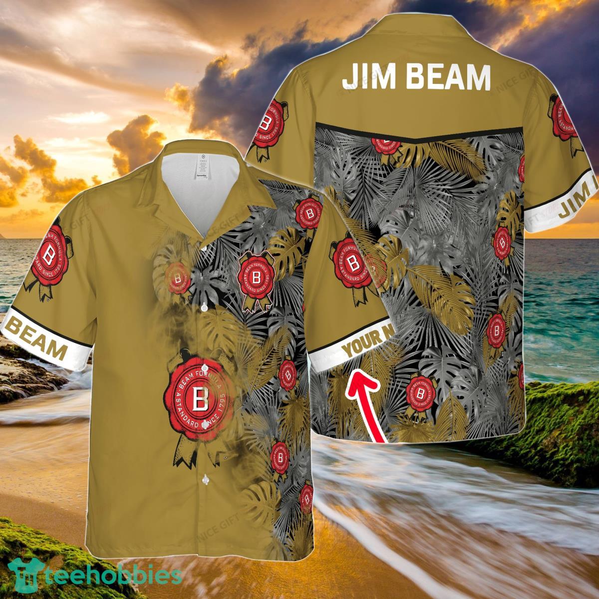 Jim Beam Custom Name Hawaiian Shirt Perfect Gift For Men And Women Product Photo 1