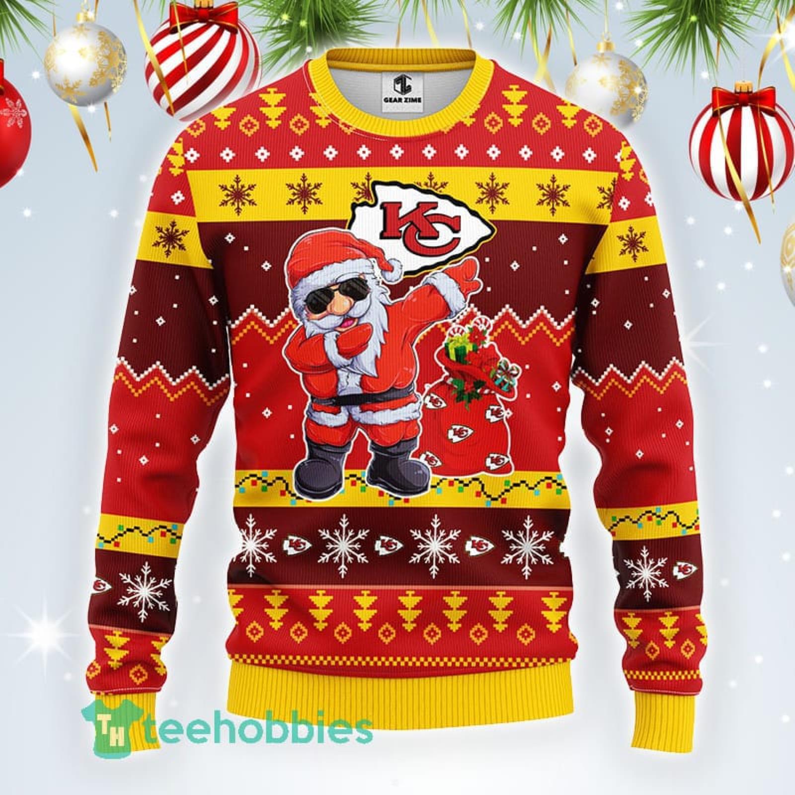 Kansas City Chiefs Christmas Forrest Pattern Ugly Christmas Sweater