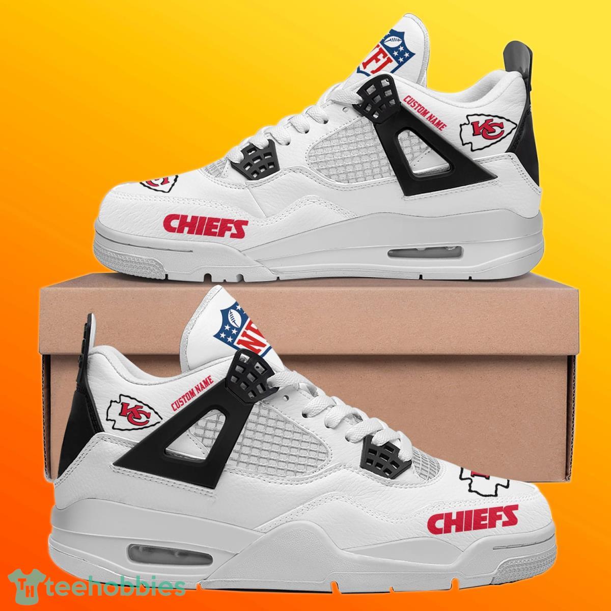 Kansas City Chiefs Personalized Name NFL Air Jordan 4 Trending Sneaker Special Gift For Fans Product Photo 1