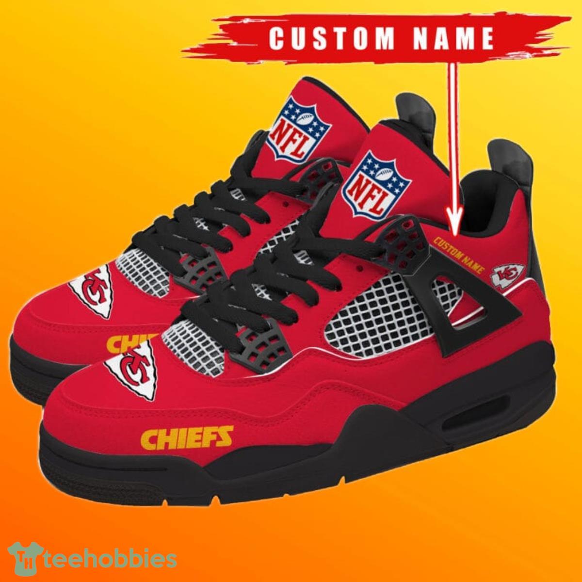 NFL Kansas City Chiefs Air Jordan Hightop Shoes Custom Name - Freedomdesign