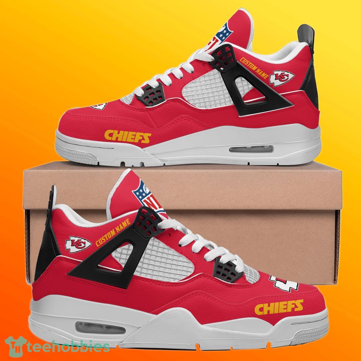 Custom Name Kansas City Chiefs Jordan 13 Sneaker Shoes - Banantees