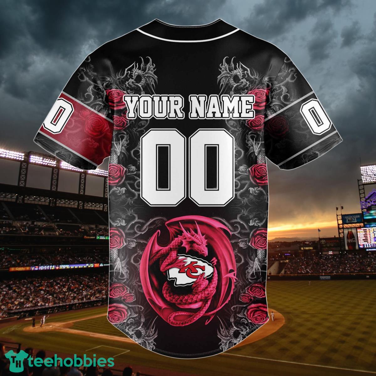 Kansas City Chiefs Logo Baseball Jersey Nfl Football Custom Shirt Dragon Kc  Chiefs - Best Seller Shirts Design In Usa