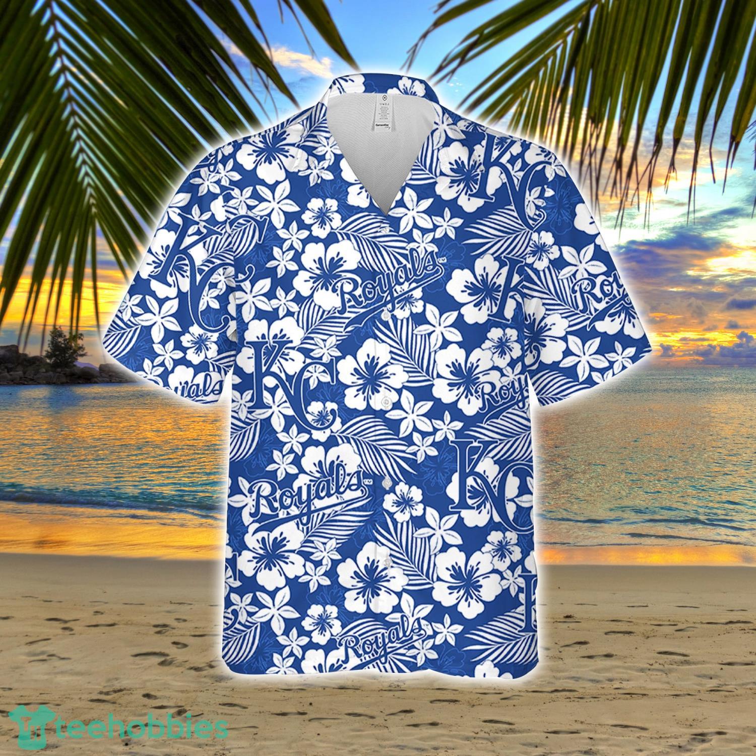 Kansas City Royal Hibiscus Flower Pattern Hawaiian Shirt And Shorts Gift For Summer image Kansas City Royal Hibiscus Flower Pattern Hawaiian Shirt And Shorts Gift For Summer Product Photo 2