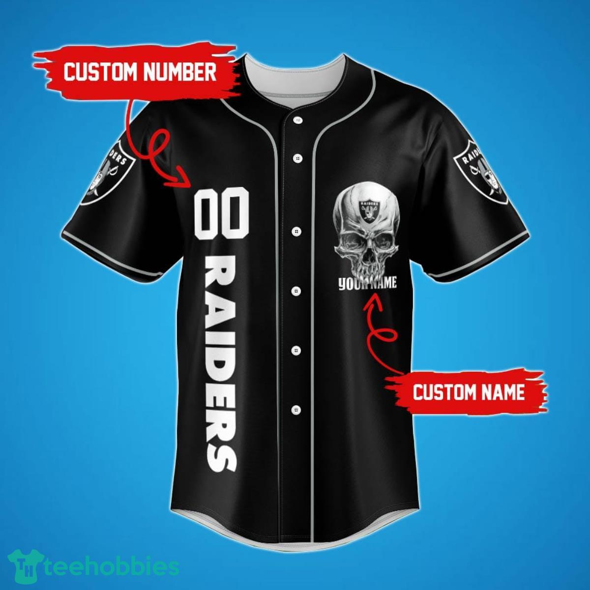 Las Vegas Raiders Damn Right Skull NFL Baseball Jersey Shirt Gift For Fans
