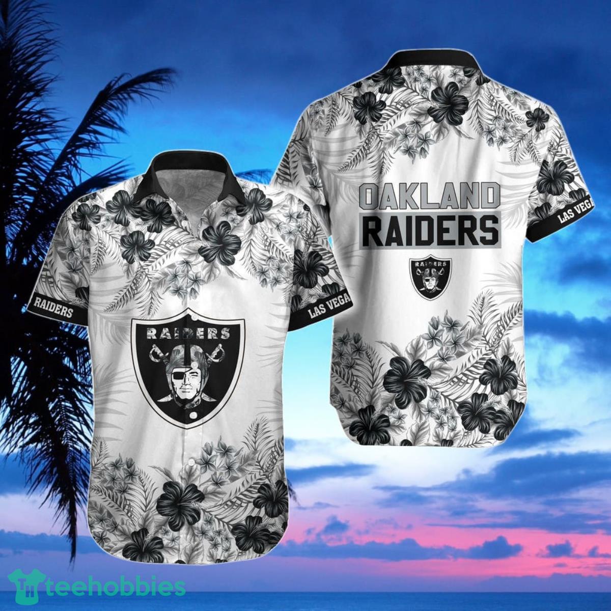 Las Vegas Raiders Hawaiian Shirt, Shorts, Combo Hawaiian Shirt And Shorts Best Gift For Men And Women Fans Product Photo 1