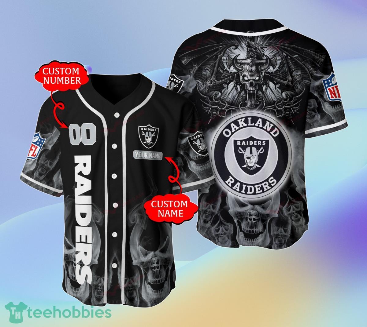 Las Vegas Raiders Custom Name Baseball Jersey NFL Shirt Best Gift For Fans