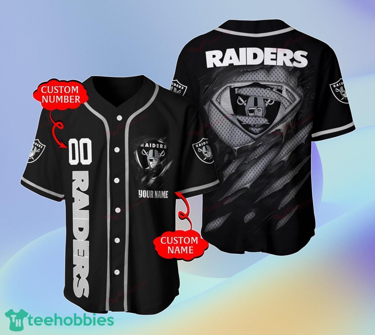 Las Vegas Raiders-NFL BASEBALL JERSEY CUSTOM NAME AND