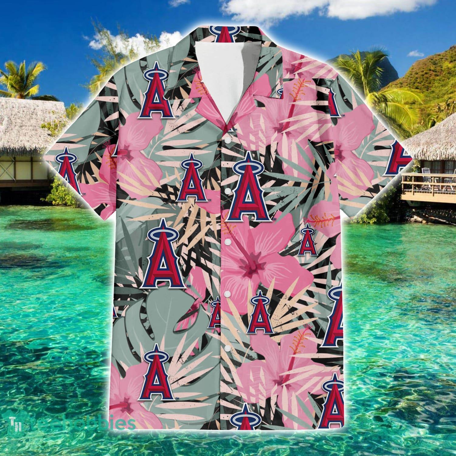 Los Angeles Angels Big Hibiscus Pattern Aloha Hawaiian Shirt Summer Gift Product Photo 2
