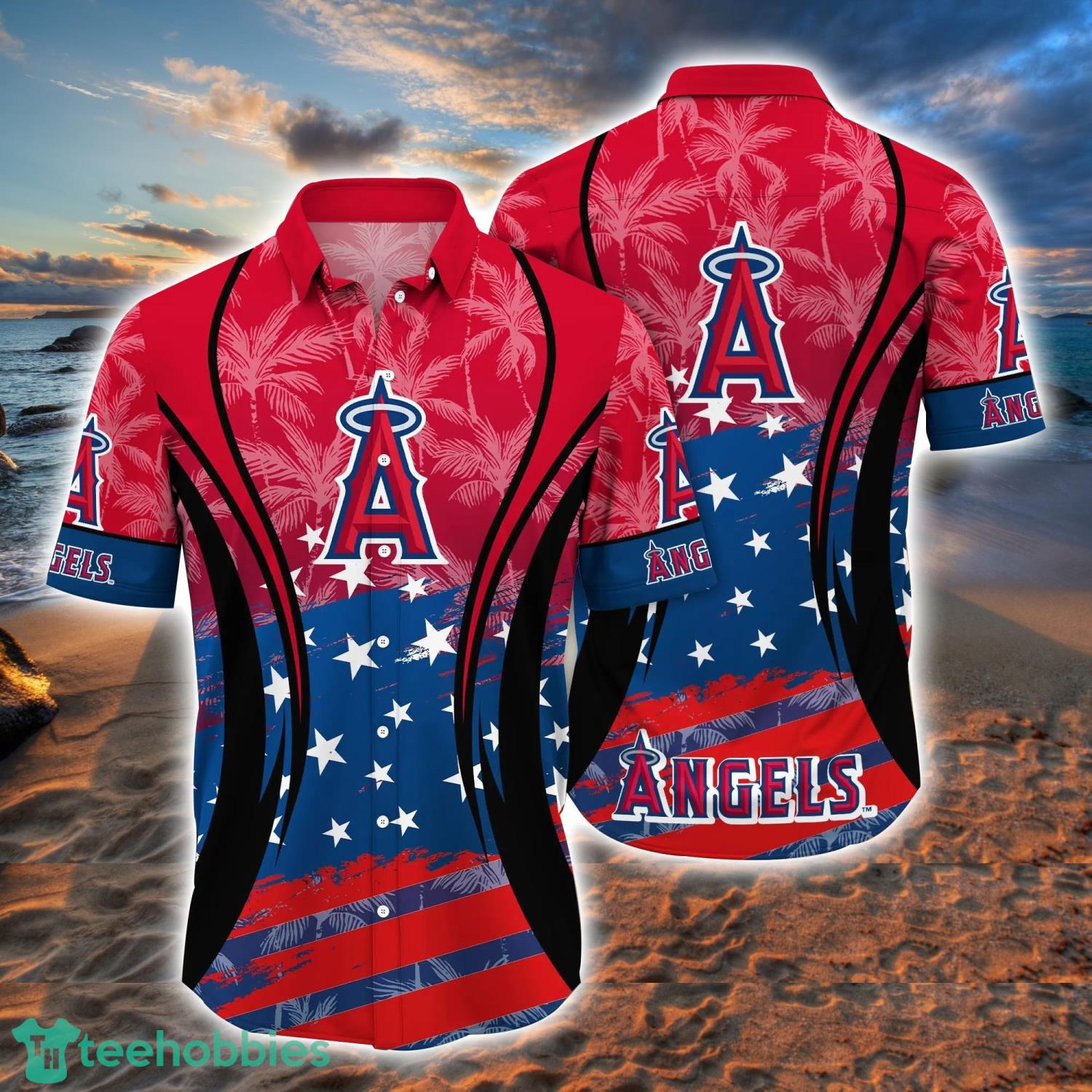 Los Angeles Angels MLB Hawaiian Shirt Star Pattern Best Trend