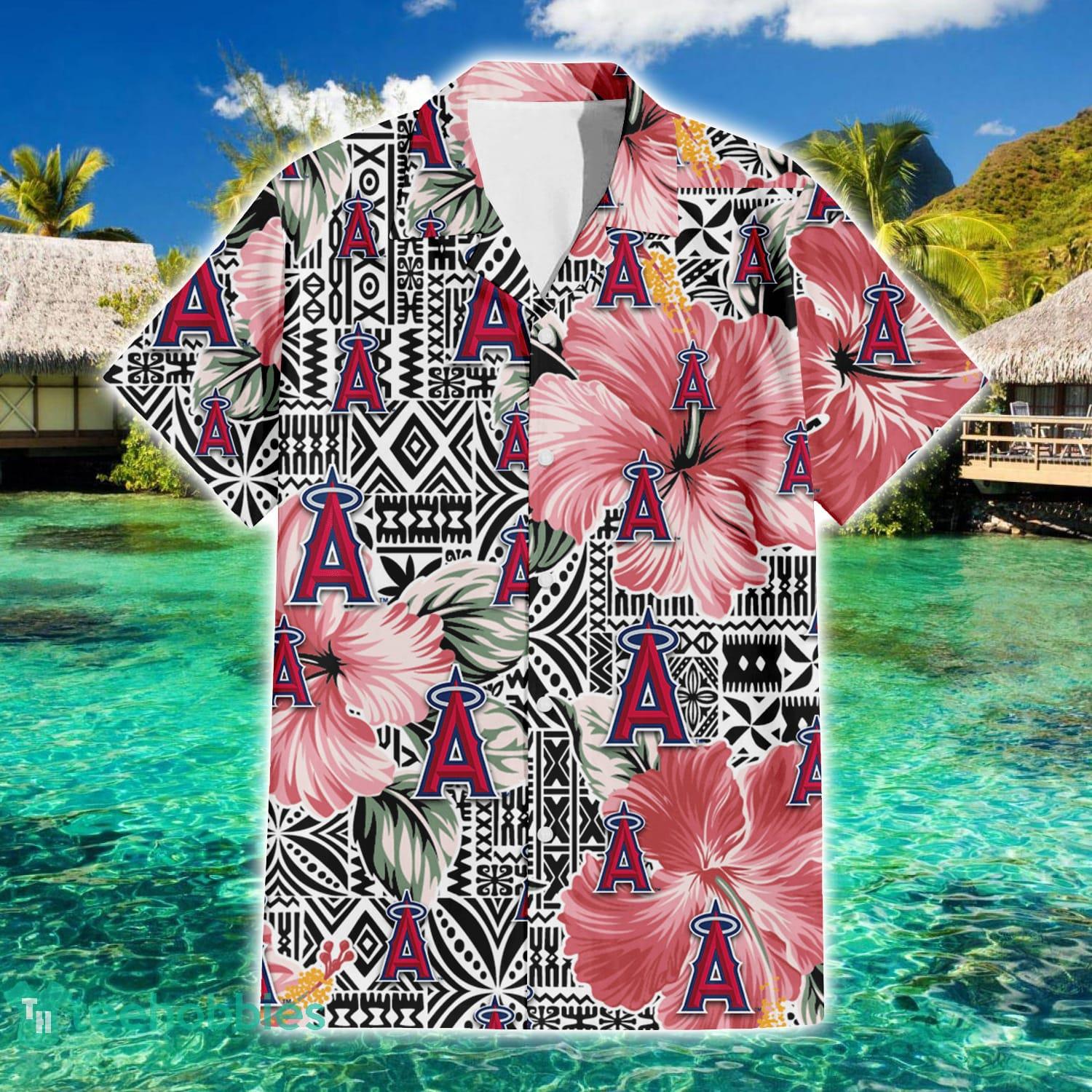 Customized Los Angeles Angels MLB Flower Summer Tropical Hawaiian