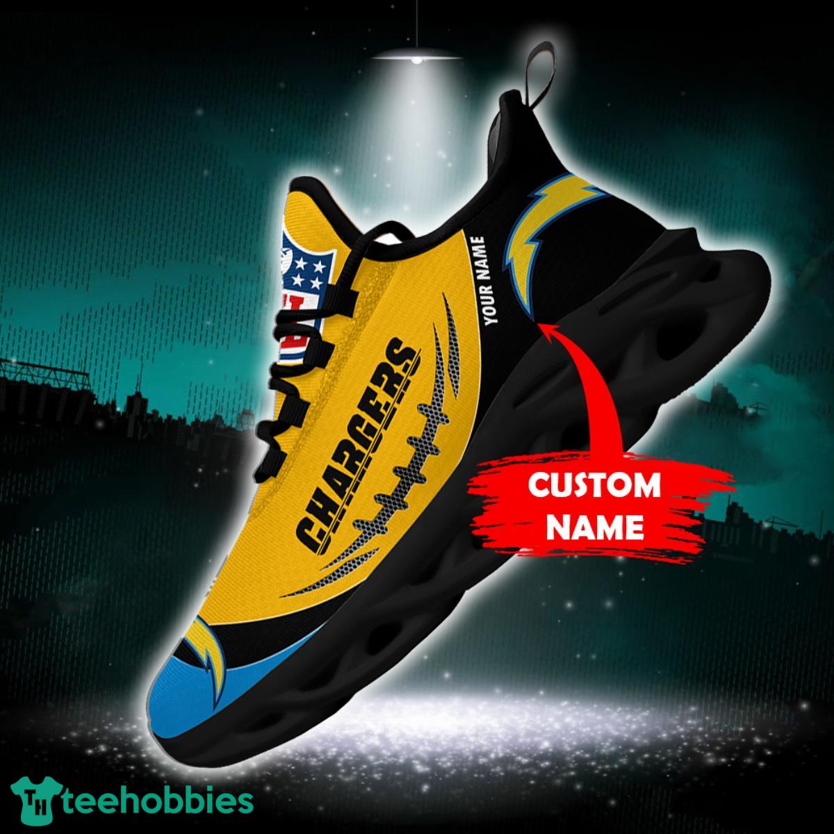 Los Angeles Chargers Personalized Name NFL Max Soul Shoes Men And Women For Fans Product Photo 1