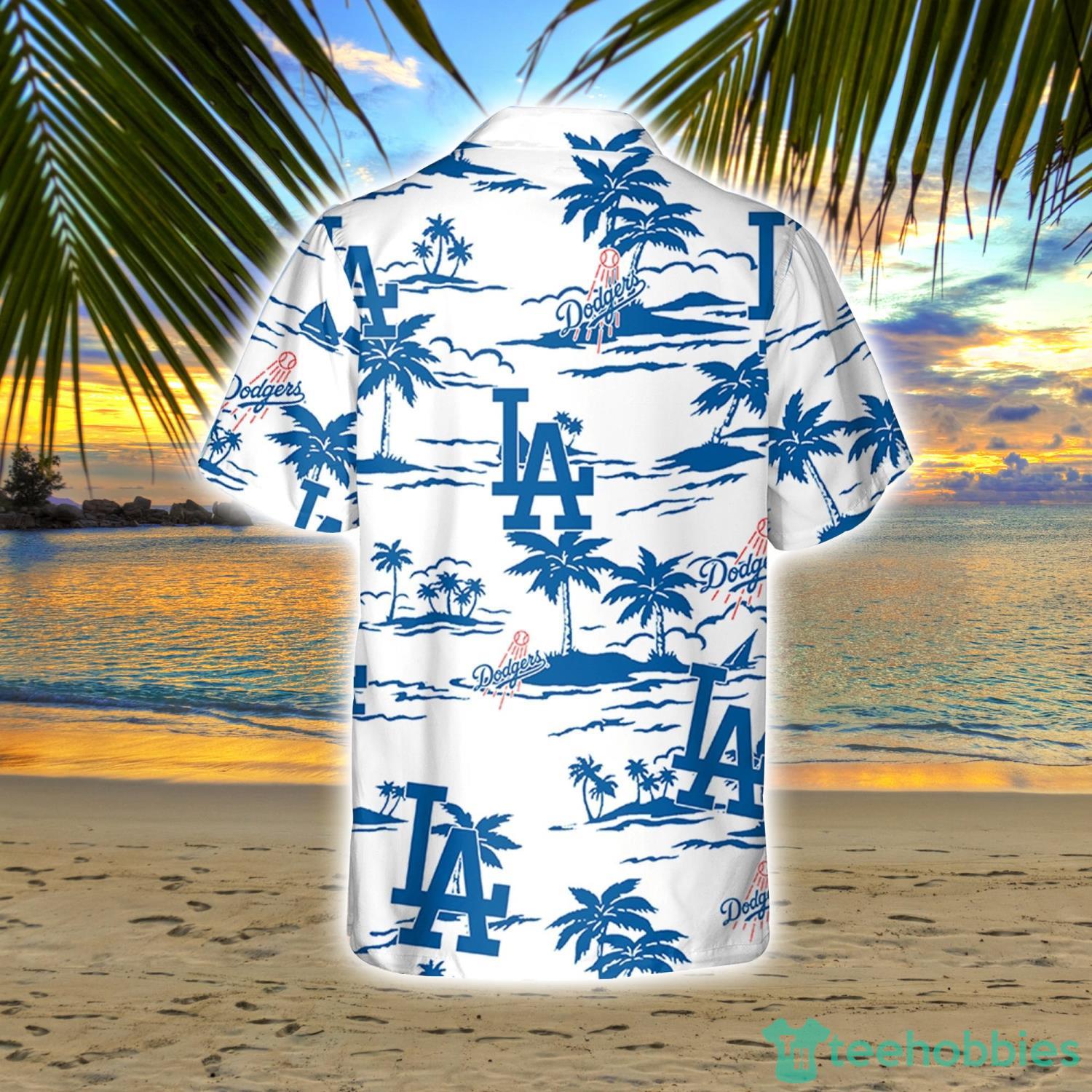 MLB Los Angeles Dodgers Hawaiian Shirt Coconut Tree Pattern Aloha Beach