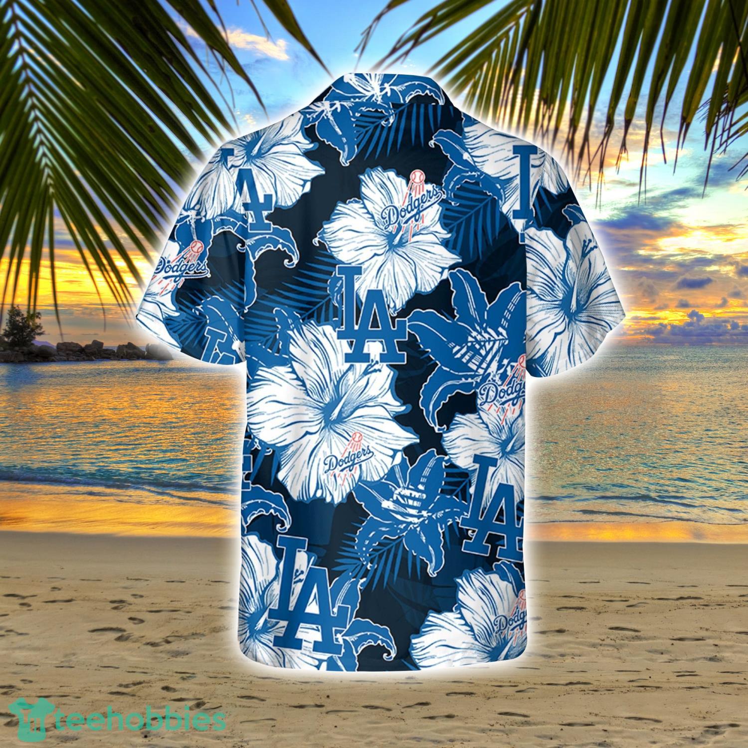 Dodgers Hawaiian Shirt Flower Pattern Los Angeles Dodgers Gift