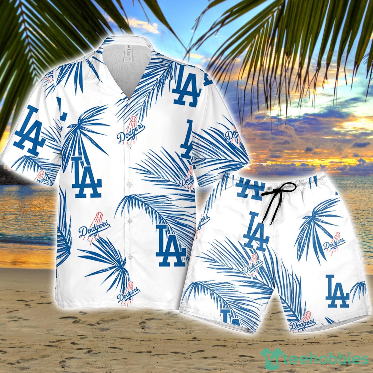 Dodgers Hawaiian Shirt Palm Leaf Pattern Los Angeles Dodgers Gift