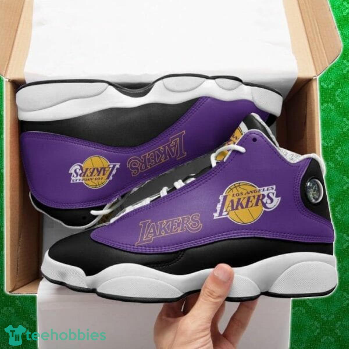 Los Angeles Lakers NBA Teams Football Big Logo Gift For Lover Men And Women Air Jordan 13 Product Photo 1