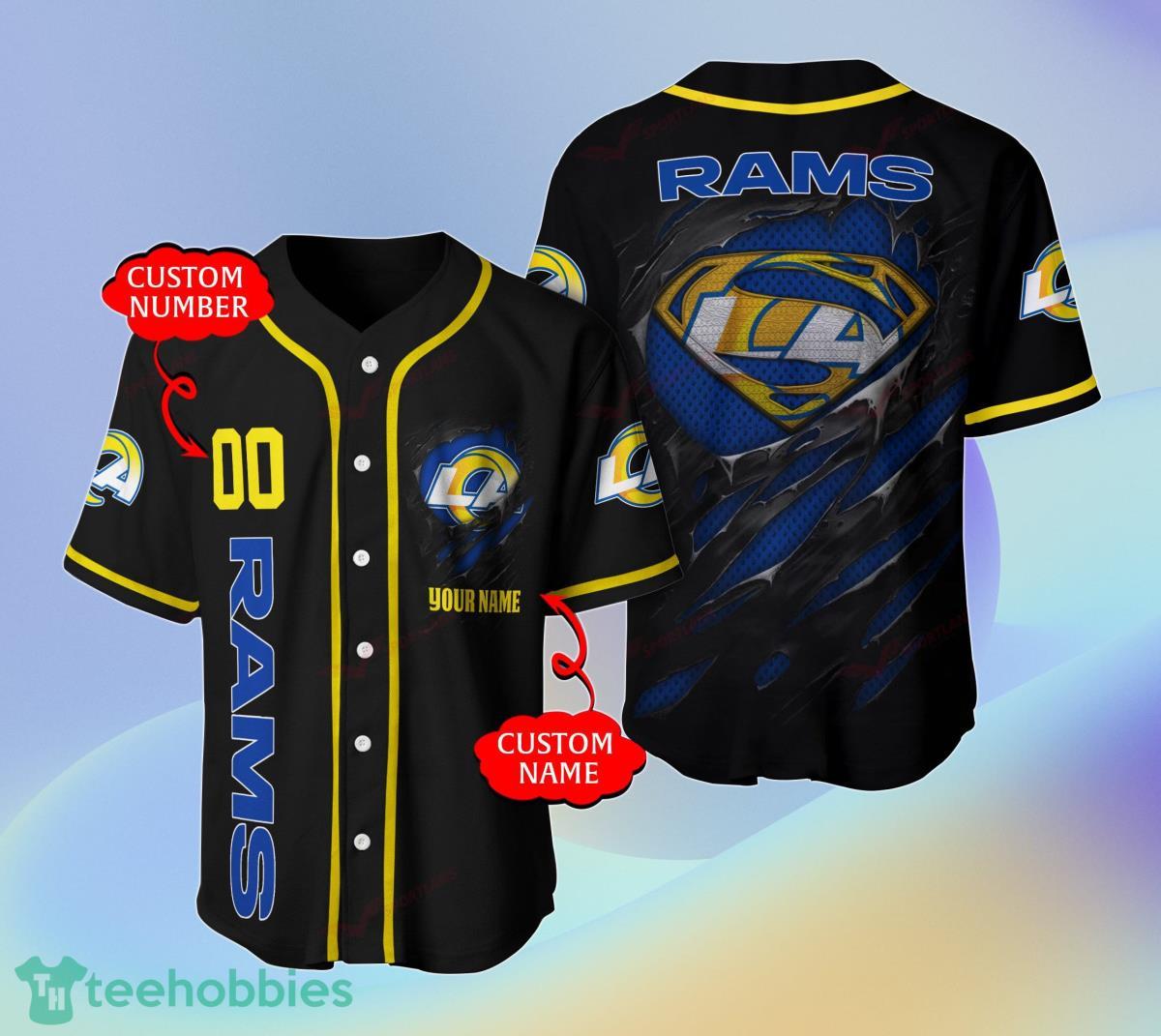 Los Angeles Rams NFL Custom Name Baseball Jersey Shirt Gift For