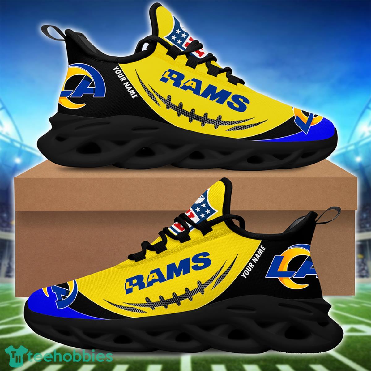 Los Angeles Rams Custom Name NFL Max Soul Shoes Gift For Fans