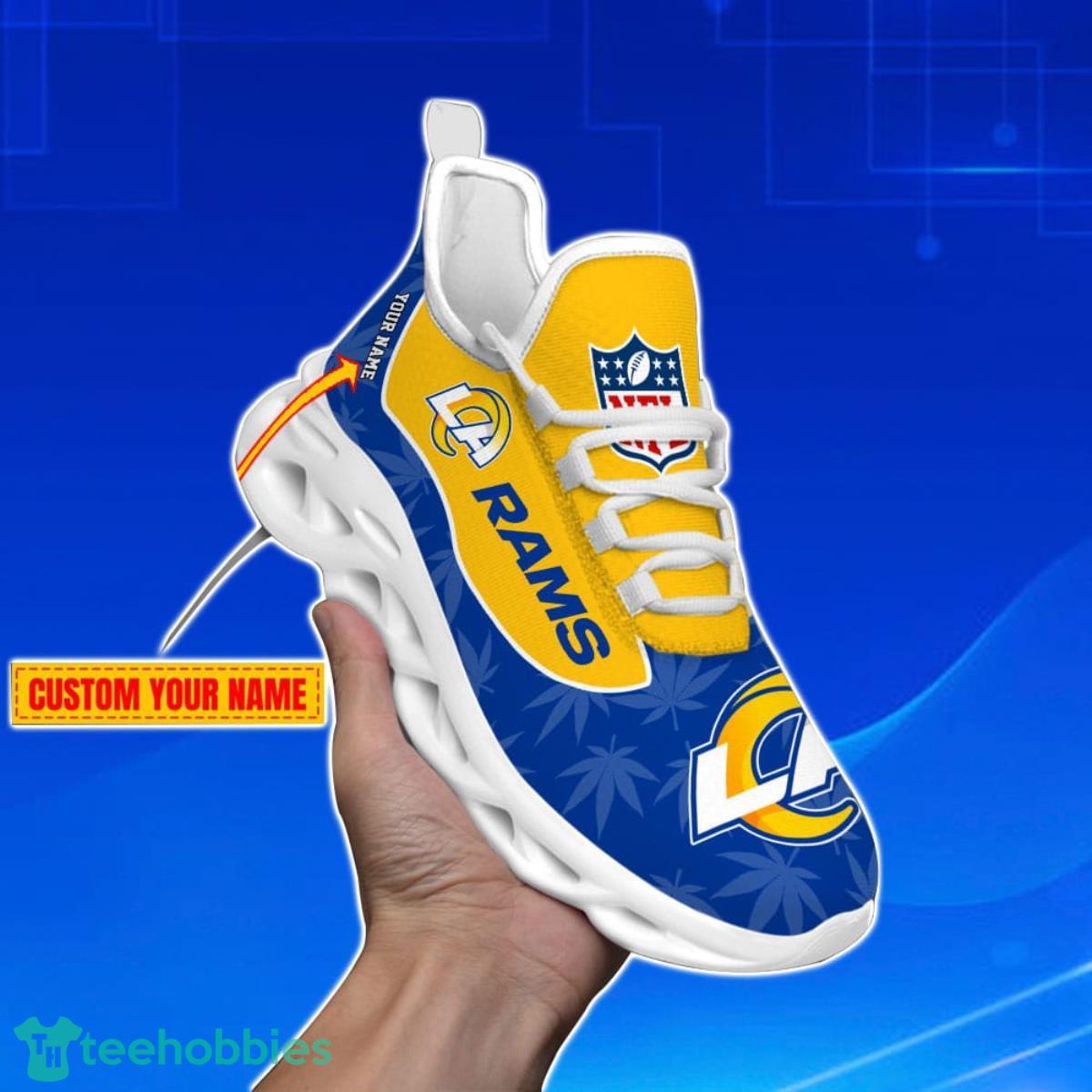 Los Angeles Rams-Personalized Weed Limited Edition Max Soul Shoes Best Gift For Men And Women Product Photo 2