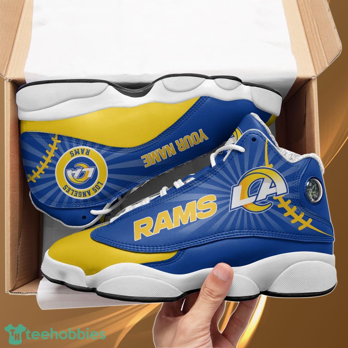 Los Angeles Rams Personalzied Name Air Jordan 13 Shoes Best Gift Fans Product Photo 2