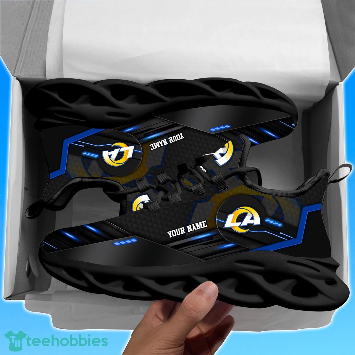Los Angeles RamsPersonalized NFL Sport Black Max Soul Shoes Best Gift For Men And Women Fans Product Photo 2