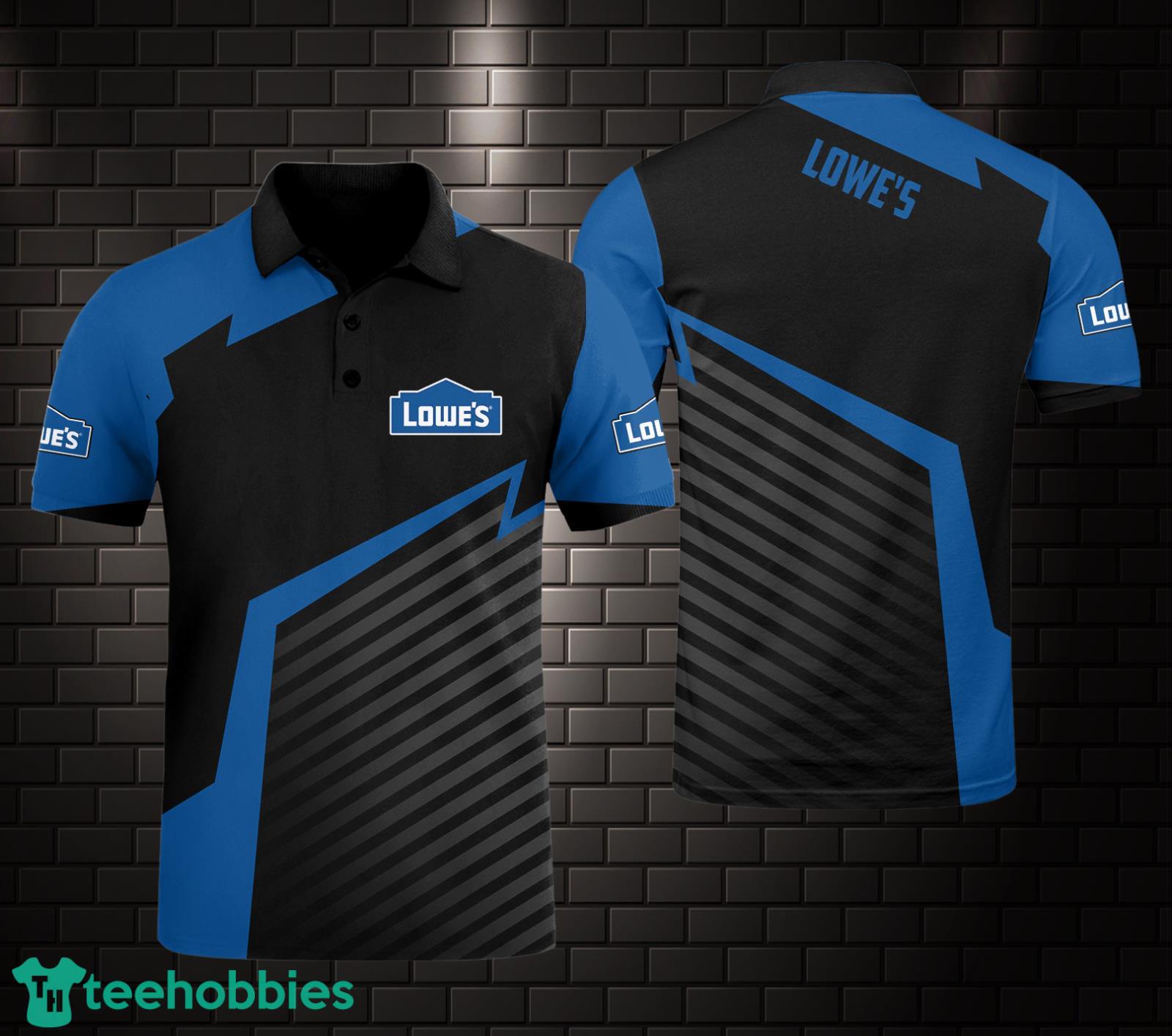 Lowe's 3D Polo Shirt Black Blue image Lowe's 3D Polo Shirt Black Blue Product Photo 1