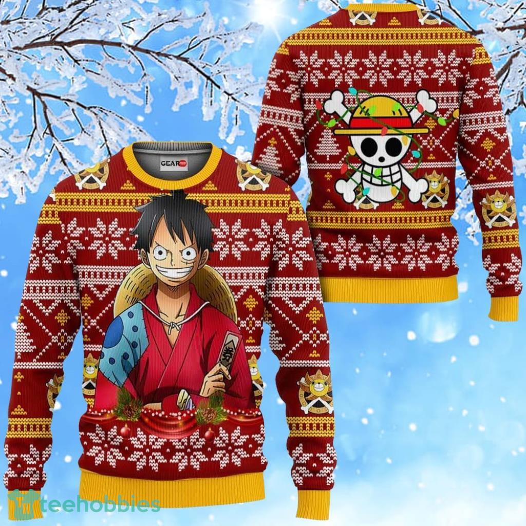 Merry Christmas From Luffy And Chopper One Piece Luffy And Chopper One Piece  Anime Unisex Sweatshirt - Teeruto