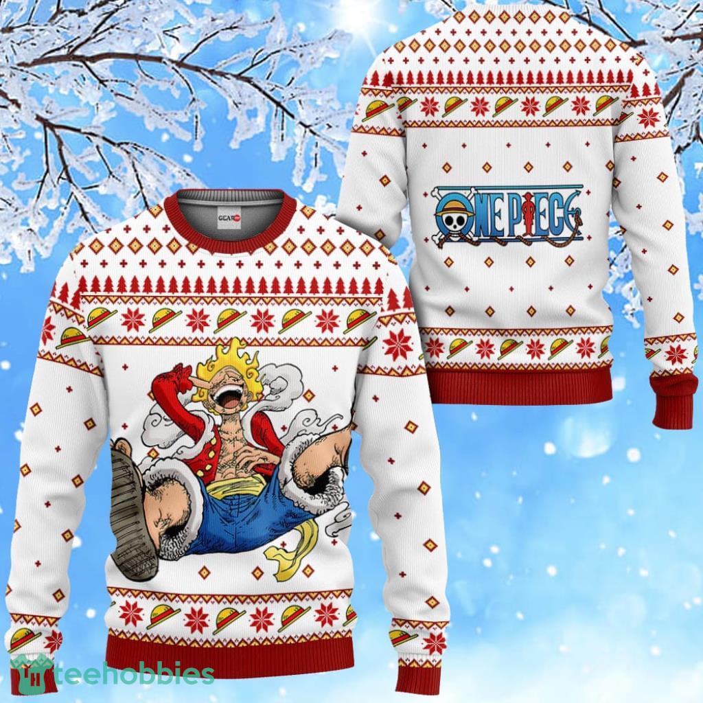 One Piece Luffy Gear 5 Ugly Christmas Sweater Xmas Gift