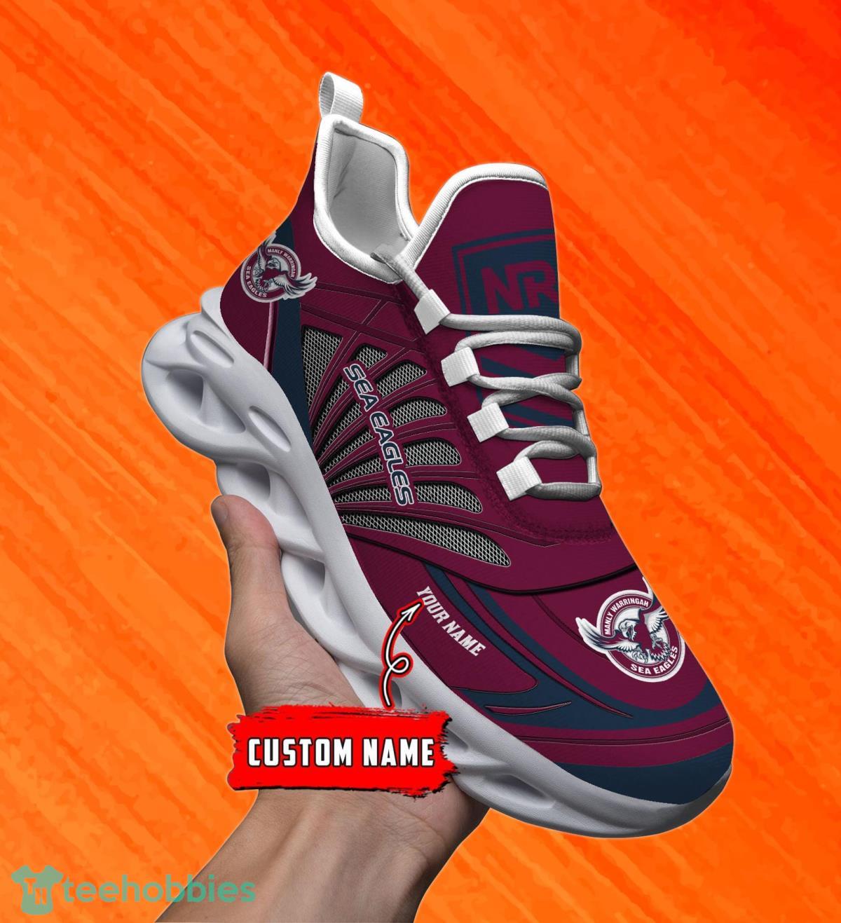 Manly Warringah Sea Eagles Custom Name NRL Max Soul Shoes Men And Women For Fans Product Photo 1