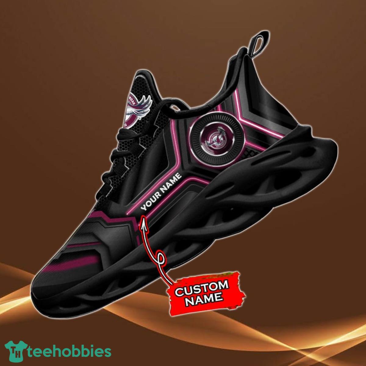 Manly Warringah Sea Eagles NRL 2023 Custom Name Max Soul Sneaker Best Gift For Men And Women Fans Product Photo 2