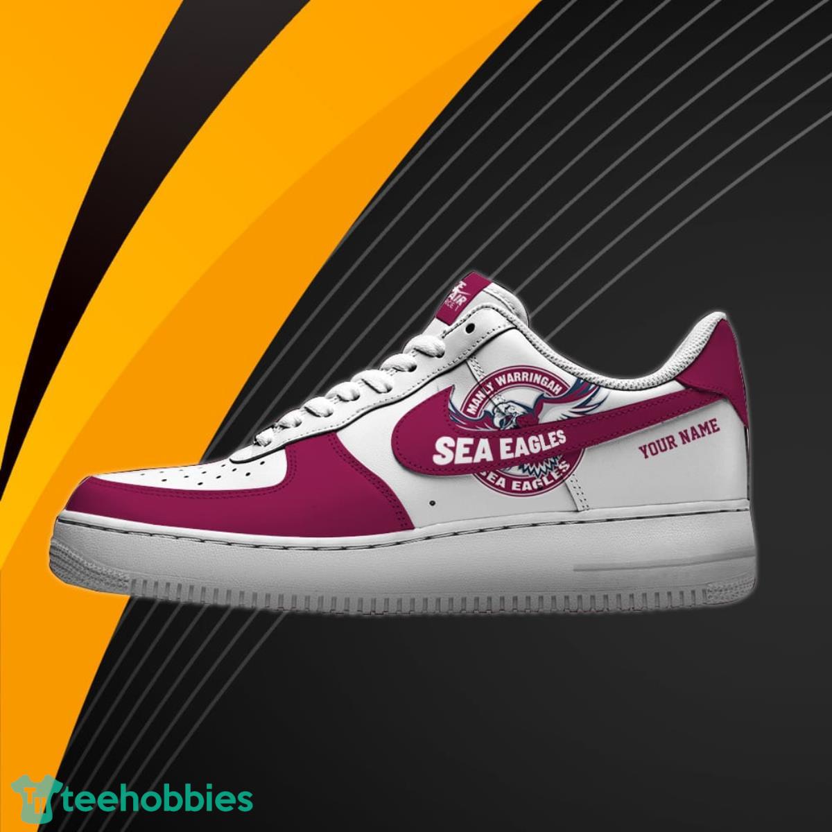Manly Warringah Sea Eagles NRL Air Force Shoes Custom Name Best Gift For Fans Product Photo 1