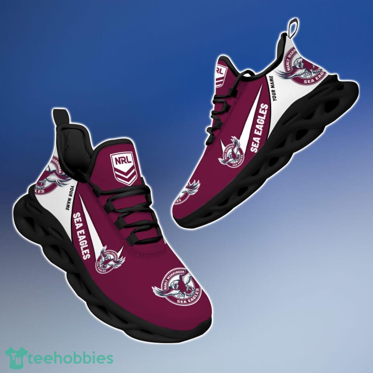 Manly Warringah Sea Eagles Personalized Name NRL Max Soul Shoes Gift Fans Product Photo 2