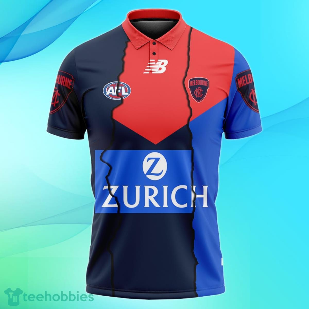 Melbourne Demons Personalized Name & Number AFL Polo Shirt Best Gift For Fans Product Photo 2