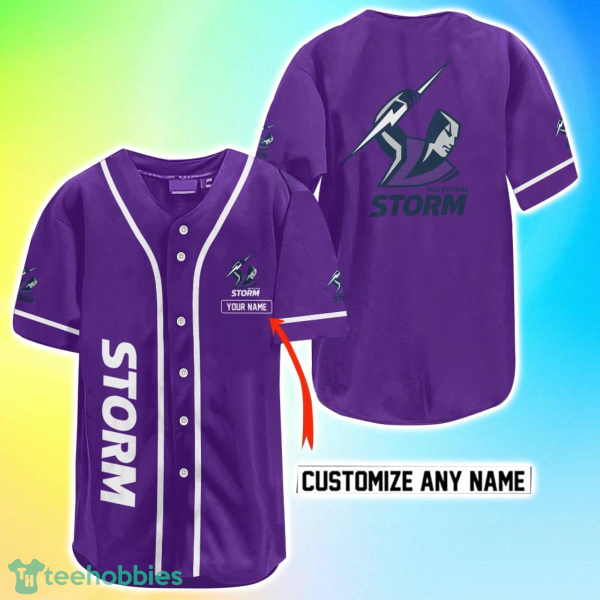 Melbourne Storm NRL Custom Name Baseball Jersey Best Gift For Men And Women Fans Product Photo 1