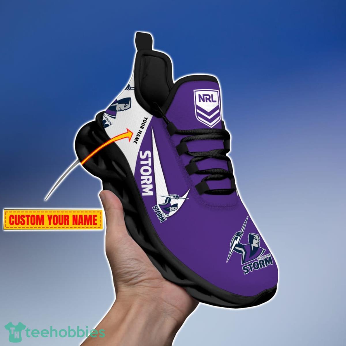 Melbourne Storm Personalized Name NRL Max Soul Shoes Gift Fans Product Photo 2
