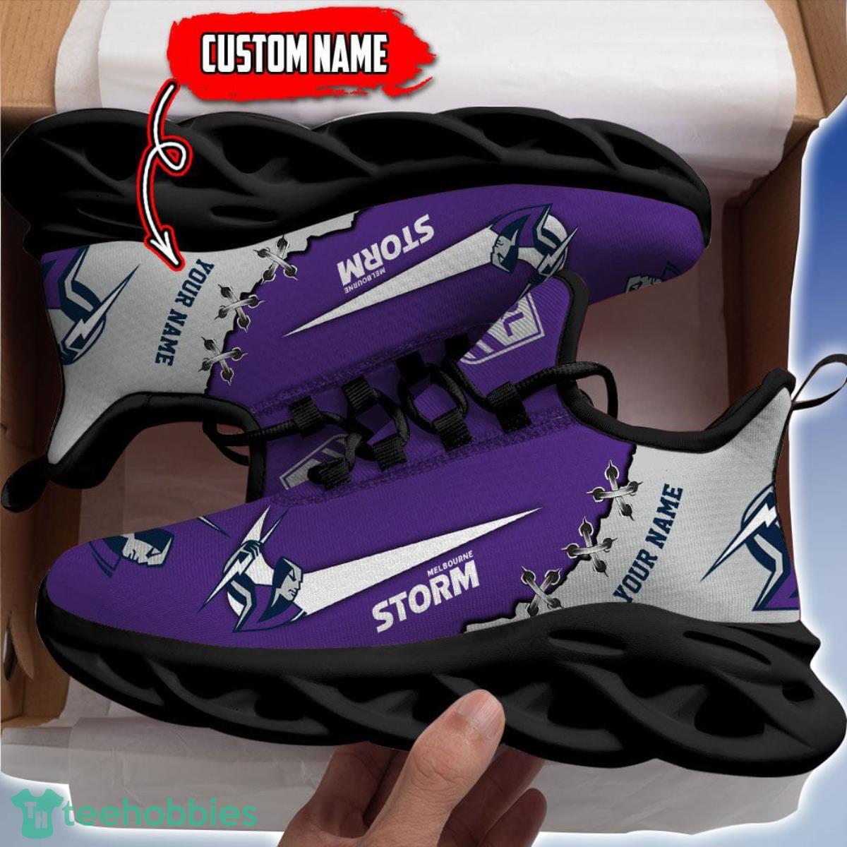 Melbourne Storm Personalized Name NRL Premium Luxury Max Soul Shoes Best Gift For Fans Product Photo 2