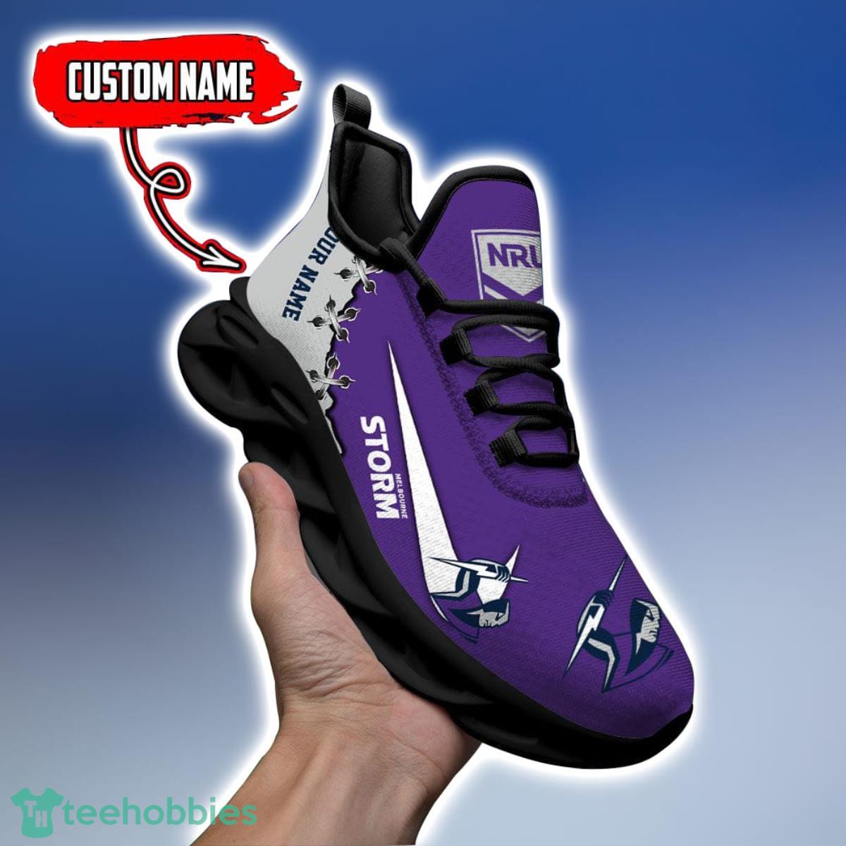 Melbourne Storm Personalized Name NRL Premium Luxury Max Soul Shoes Best Gift For Fans Product Photo 1