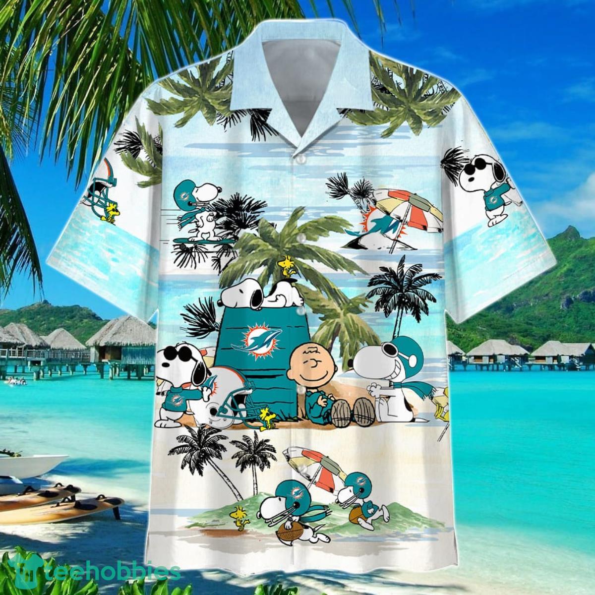 Miami Dolphins Hawaiian Top Mens Casual Button-down Top Summer Beach Tops