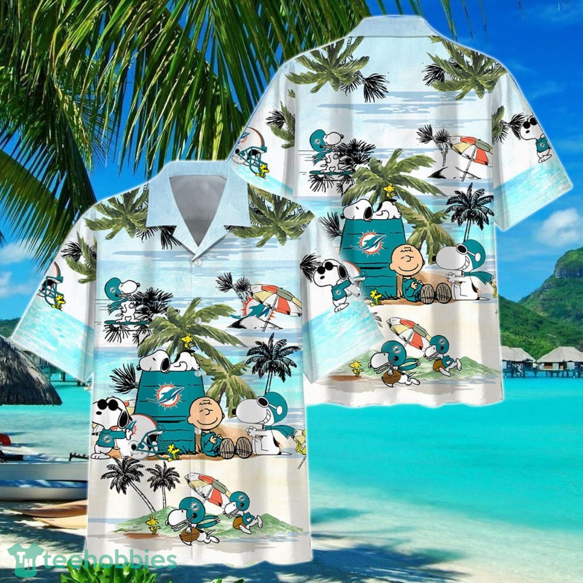 Miami Dolphins Hawaiian Top Mens Casual Button-down Top Summer Beach Tops