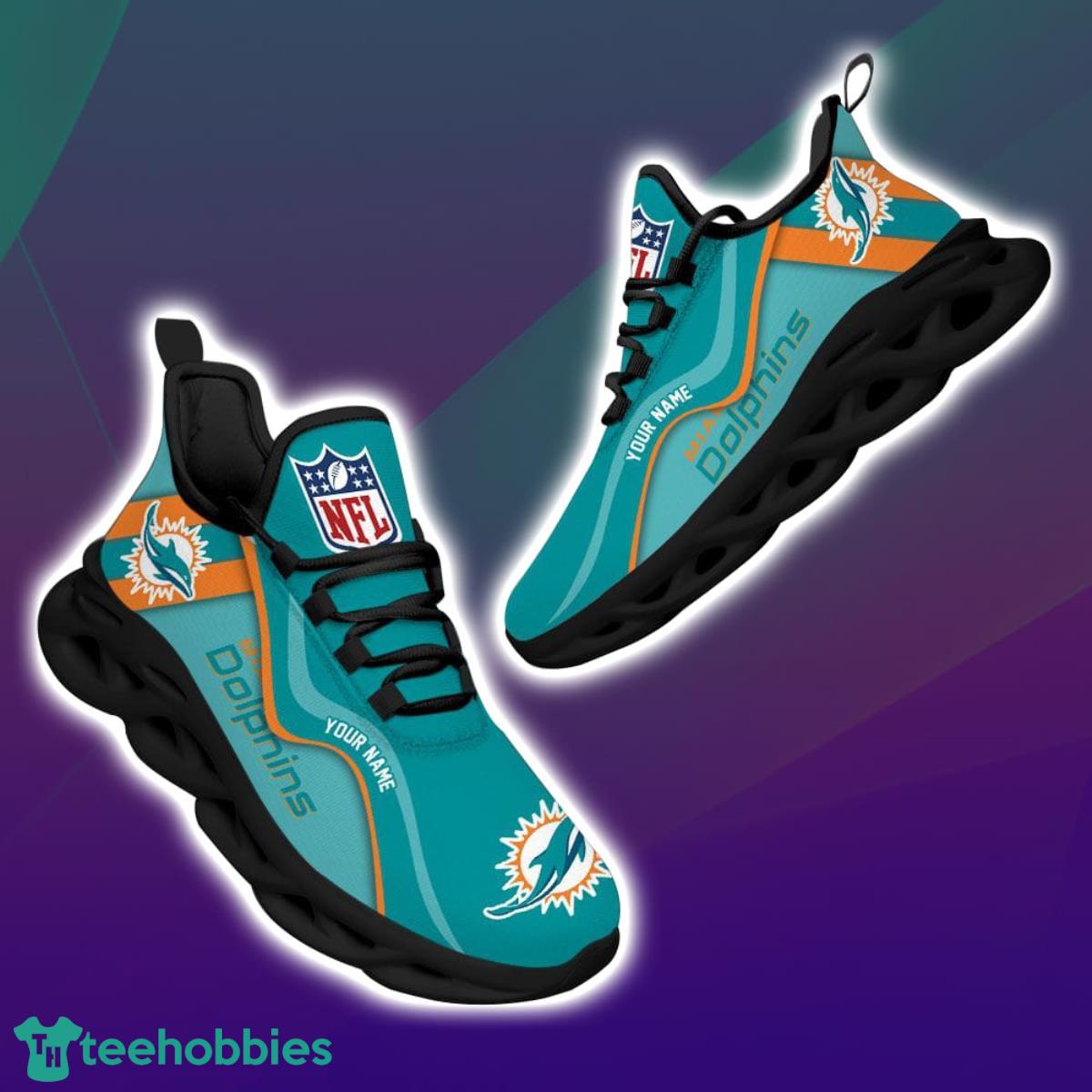 Miami Dolphins NFL Custom Name Max Soul Shoes For Men And Women