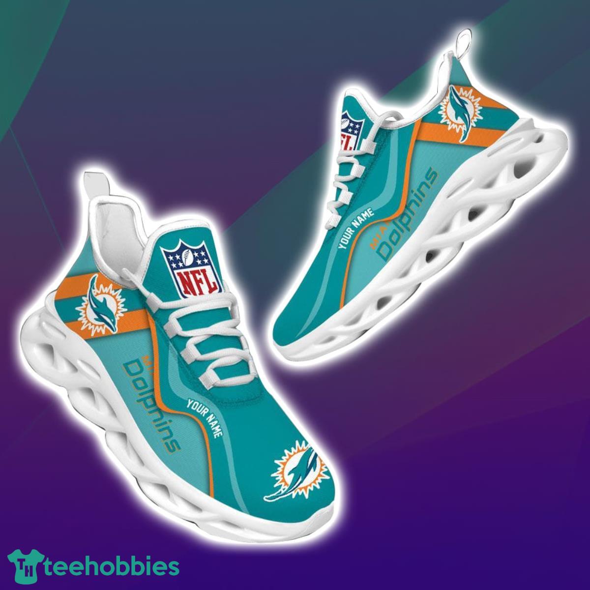 Miami Dolphins NFL Custom Name Max Soul Shoes For Men And Women